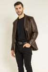 ANGELO MEN'S BLAZER | DARK BROWN